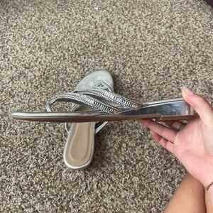 Silver dress shoes